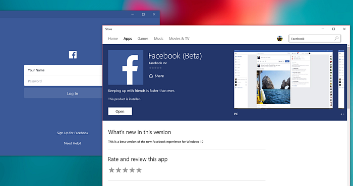 facebook windows 10 download